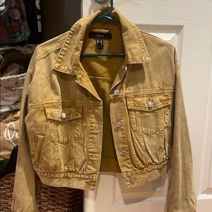 Forever 21 Tan Jean Jacket Classic Style